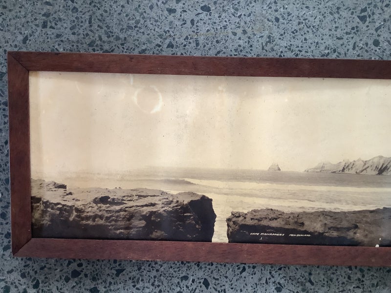 R.P.Moore historical photograph Cape Kidnappers panorama Carousel 2