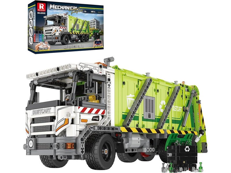 Reobrix Large Garbage Truck Building Block Toy Set for Boys Ages 8-14 Carousel 1