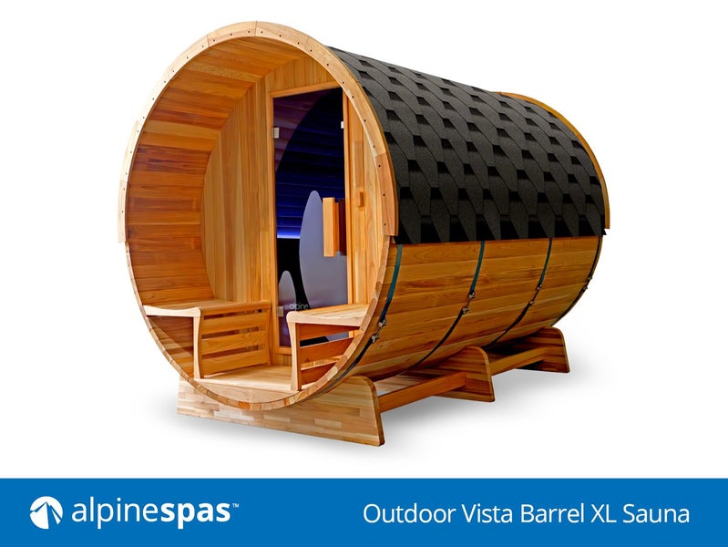 NEW: OUTDOOR VISTA XL 8 SEATER BARREL SAUNA - ALPINE SPAS Carousel 2