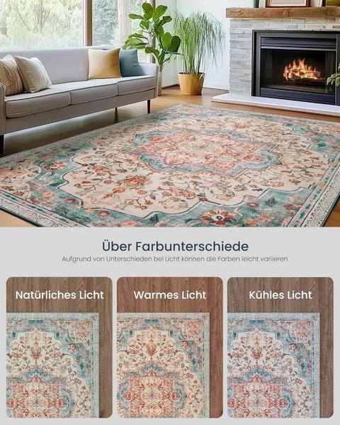 Traditional Vintage Style Rug 120 x 170 cm - Blue Carousel 6