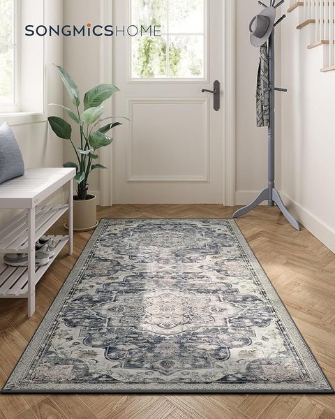 Traditional Vintage Style Rug 80 x 150 cm - Grey Carousel 2