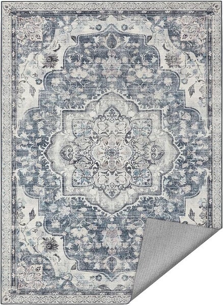 Traditional Vintage Style Rug 120 x 170 cm - Grey Carousel 1