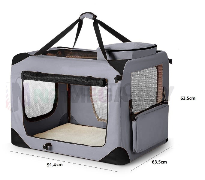 Collapsible Soft Dog Crate cage Travel *XL 91.4cm x 63.5cm x 63.5cm Carousel 2