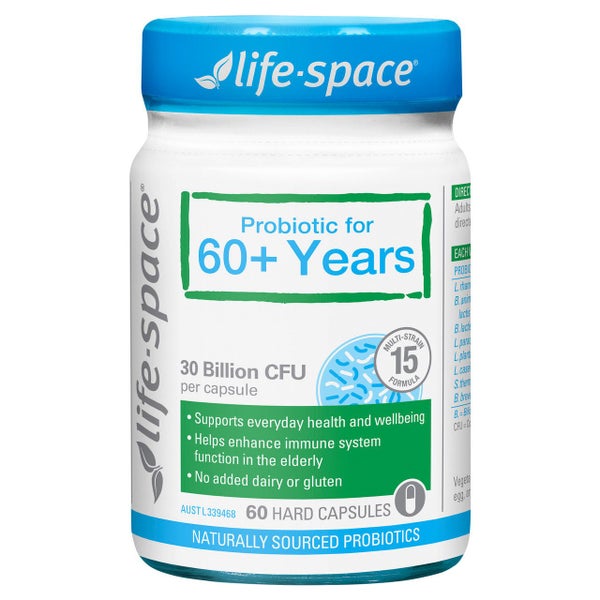 Life-Space Probiotic for 60+ Years 60 Hard Capsules Carousel 1