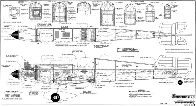 Model Aircraft Plan - Super Sportster 72" 90 Size Carousel 2