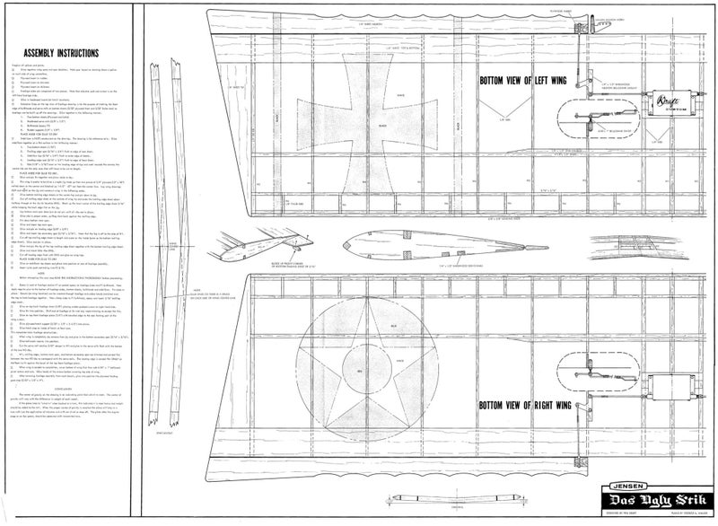 Model Aircraft Plan - Das Ugly Stik 62" Span 40 Size Carousel 2