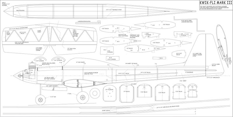 Model Aircraft Plan - Kwik Fly 59" Span 60 Size Carousel 2