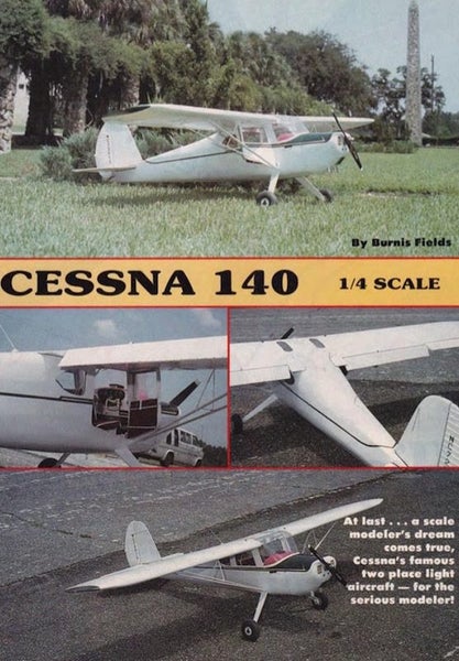 Model Aircraft Plan - Cessna 140 96" Span 90 Size Carousel 1