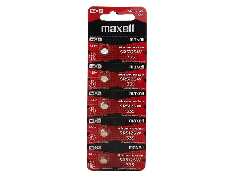 SR512SW / 335 Maxell Silver Oxide - 5 batteries Carousel 1