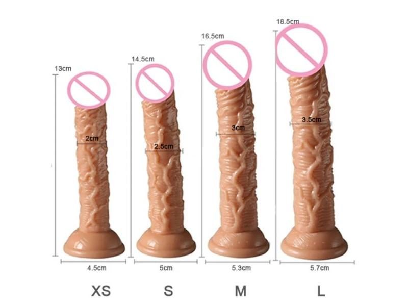 Super Soft Lesbian Strapon Big Dildo Realistic Small Fake Penis Dick Anal Plug Carousel 2