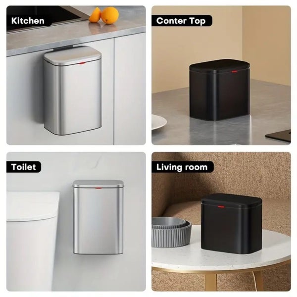 8L Hanging Kitchen Trash Bin - Matte Black Carousel 7