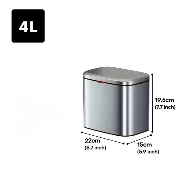4L Hanging Kitchen Trash Bin - Silver Carousel 2