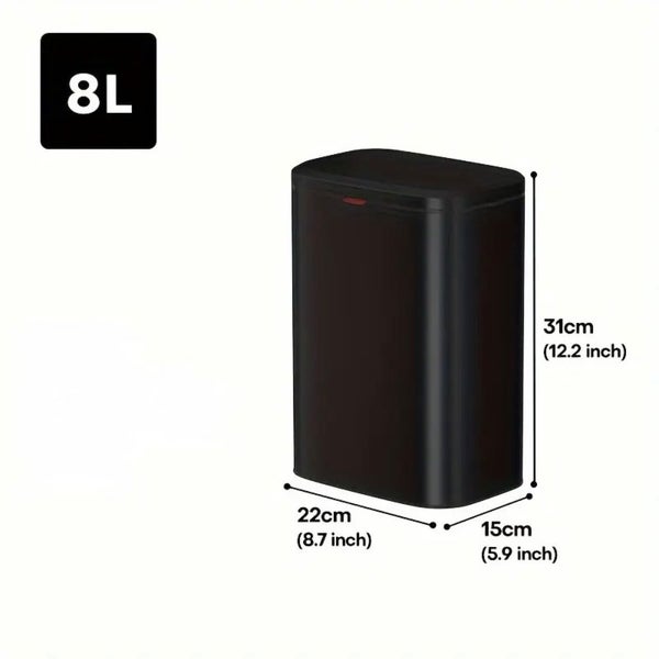 8L Hanging Kitchen Trash Bin - Matte Black Carousel 1