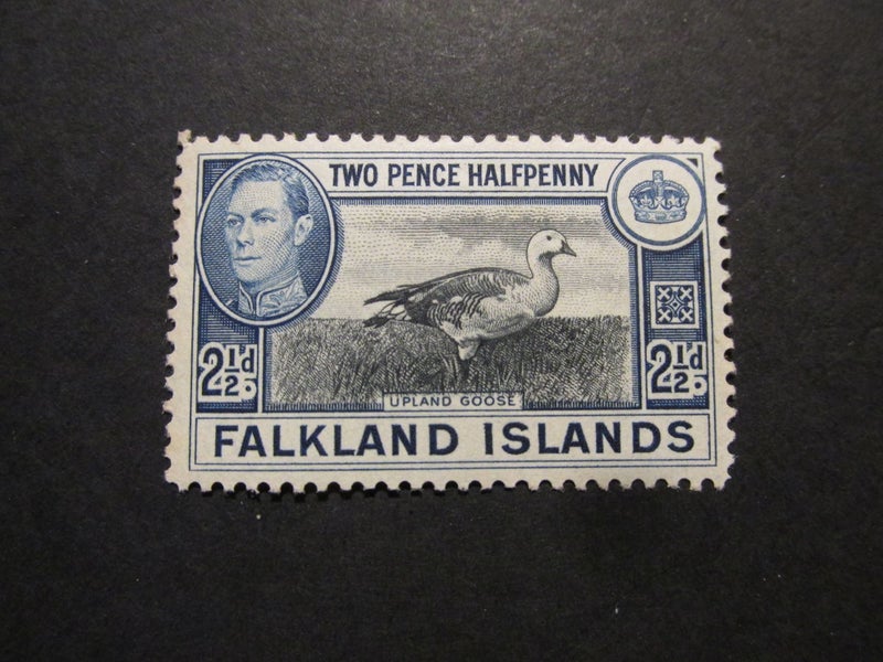 FALKLAND ISLANDS 1938 KGVI 2 1/2d Upland Goose MH SG 152 Cat6.50pound #1009 Carousel 1