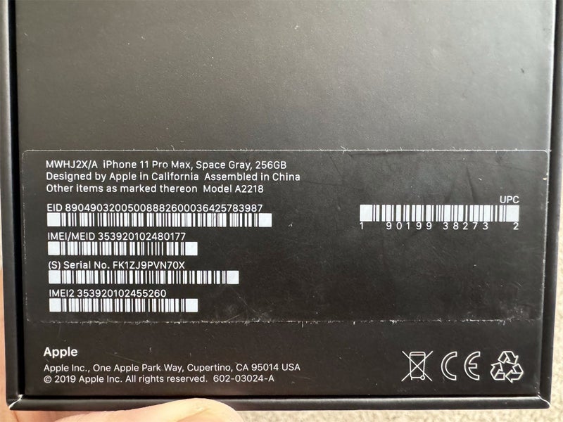 iPhone 11 Pro Max, Space Grey, 256GB62863853403907111