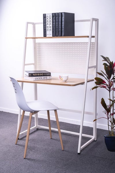 Garin desk with shelf White Frame Carousel 1