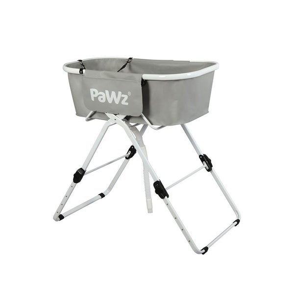 Pawz Pet Grooming Bathtub Elevated Dog Shower Basin Foldable Adjustable Height Carousel 1