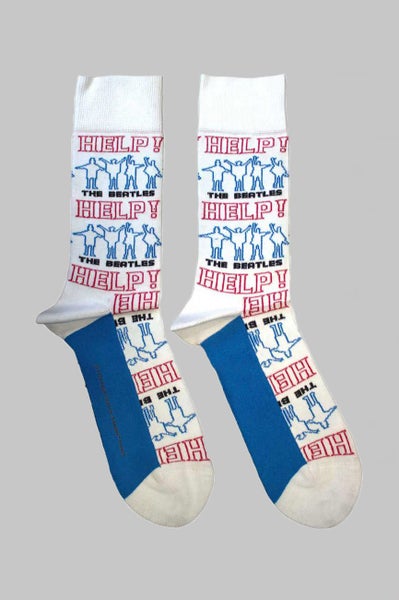The Beatles Help Outlines Repeat Ankle Socks Carousel 3
