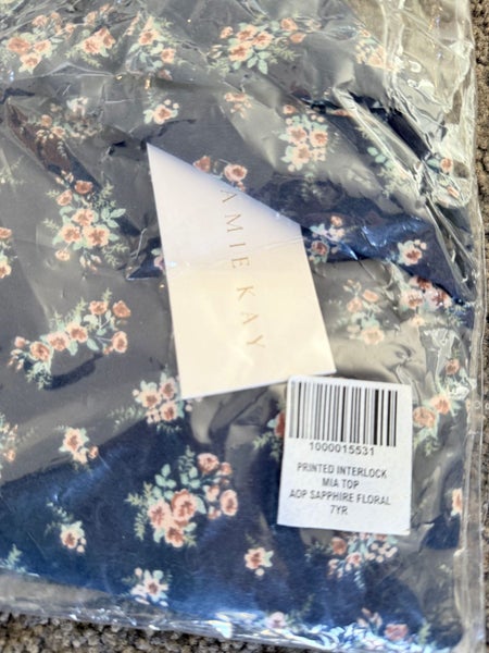 Jamie Kay Size 7YR Mia Top - AOP Sapphire Floral Carousel 2