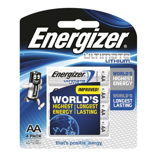 Energizer Ultimate Lithium AA Batteries 4 Pack Carousel 1