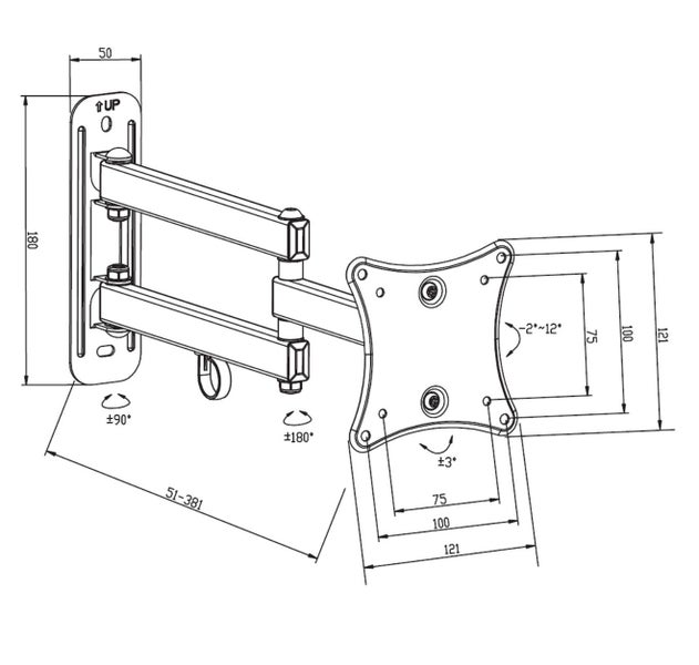 Loctek Eco Mount, 10"-24" Full Motion TV & Monitor Wall Mount Carousel 2