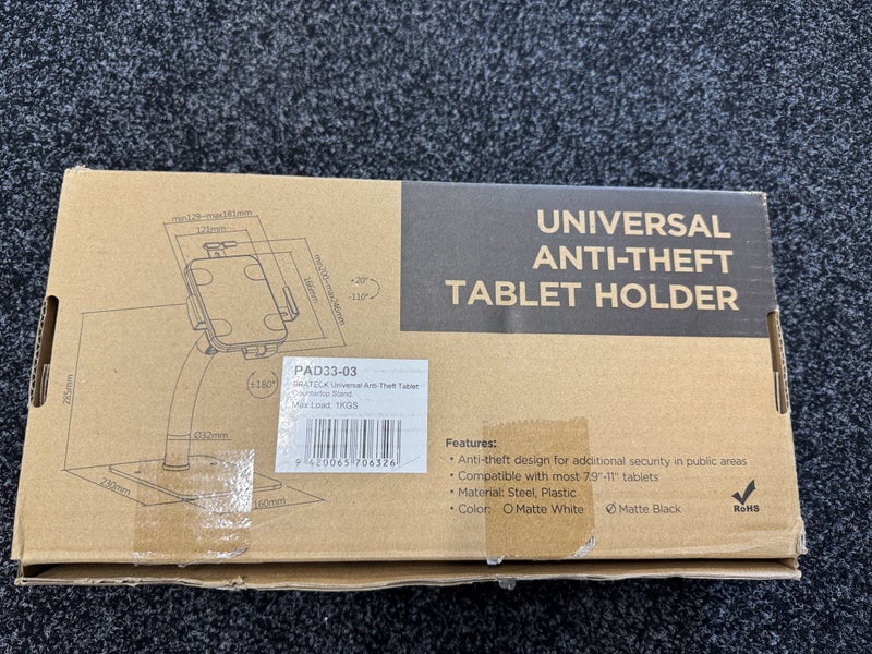 Brateck PAD33-03 Universal Anti-Theft Tablet Countertop Stand for 7.9-11 Tablets Carousel 5
