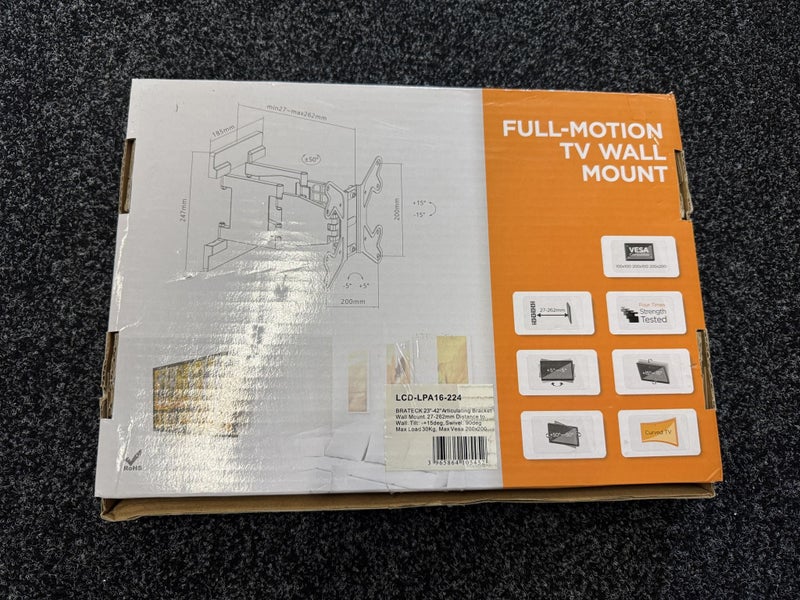 Brateck LPA16-224 23-42" Super Slim Aluminum Full-Motion TV Mount Carousel 6