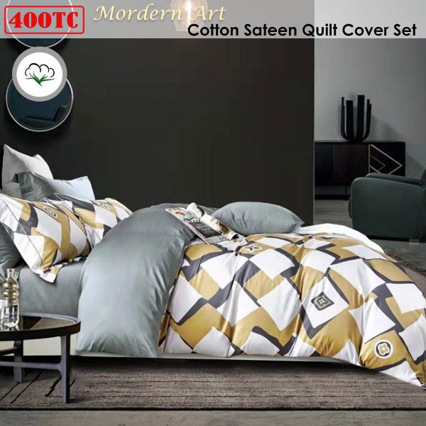 400Tc Cotton Sateen Quilt Cover Set Rn Art Queen Carousel 2