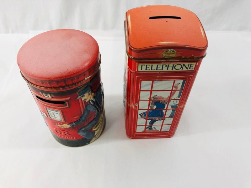 Vintage Churchills Money Box Tins x 2 (20894)63617456025729111