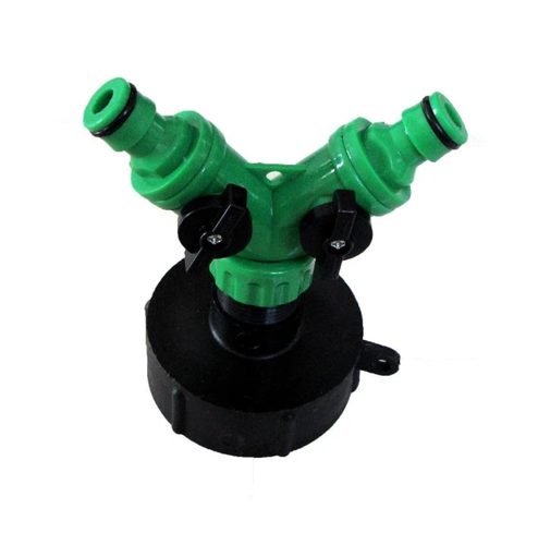 IBC Water Tank Adapter To Garden Hose 2-Way Splitter (2D1 LOT2) Carousel 1