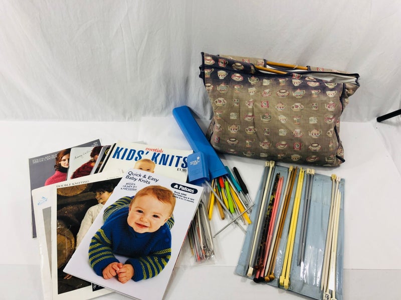 Bulk Knitting Supplies in Vintage Bag (20874) Carousel 1
