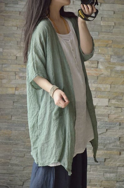 Linen Cardigan Kimono Womens Clothing Size 20 Carousel 2