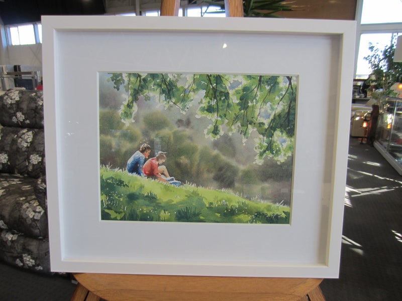 Rachel McPhee 'The Picnic', Original Watercolour - Framed Carousel 1
