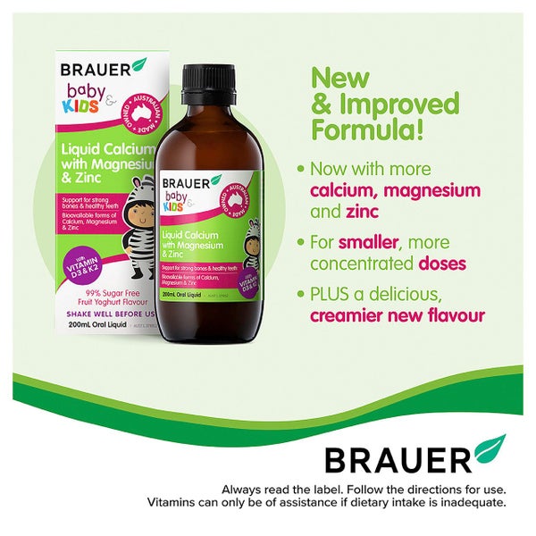 Brauer Baby & Kids Liquid Calcium with Magnesium & Zinc 200ml Carousel 7