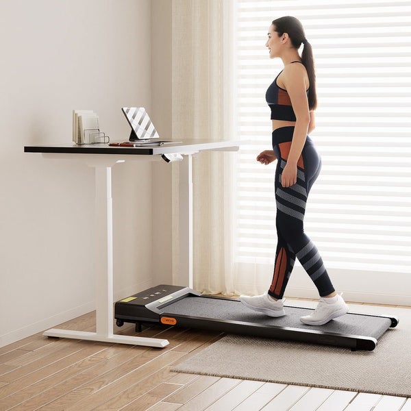 120cm Automatic Standing Desk With 400Mm Electric Walking Pad Treadmill Carousel 1