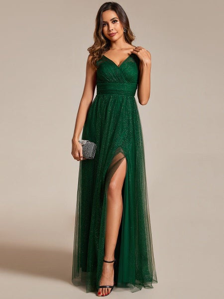 Karlia maxi sparkling ball dress with split Express NZ wide63617605185153114