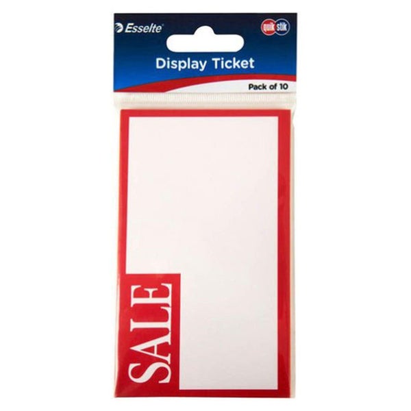 Quikstik Display Ticket 10pcs (75x125mm) Carousel 1