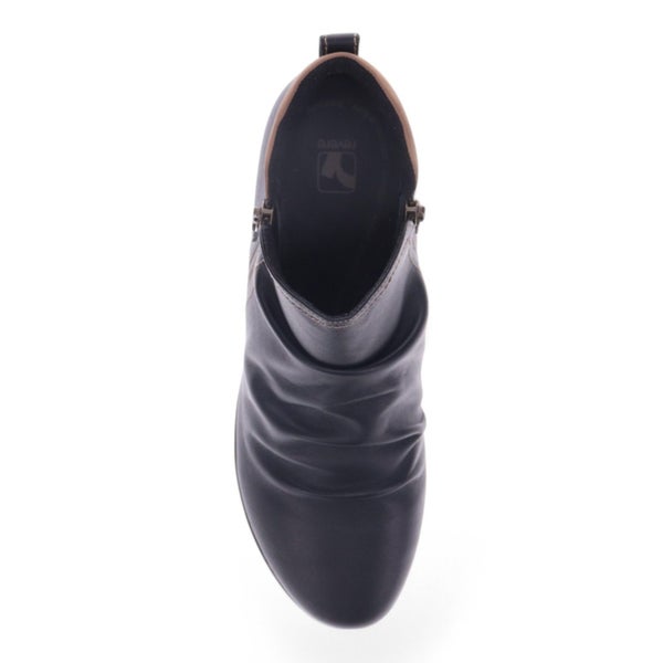 Revere Plymouth Ankle Boot with removable footbed - Black/Toffee US size 12Wide62993530468609112