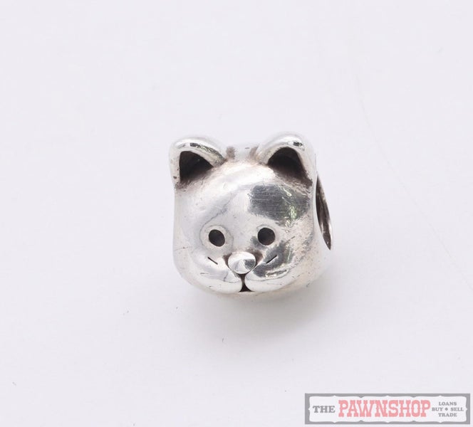 Pandora Sterling Silver Curious Cat Charm 791706 Retired! Carousel 1