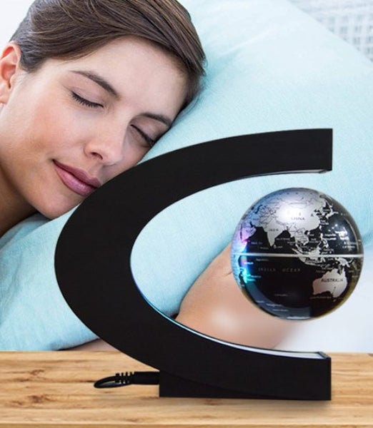 Magnetic Levitation Globe with LED Light, Black Carousel 2