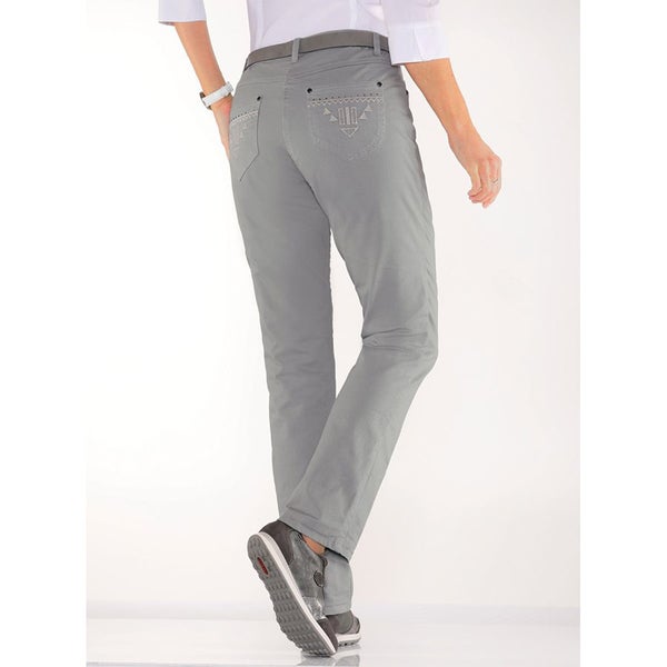 Embroidered pocket jeans - size 16 - grey - 98% cotton - + free top - stunning629547575379221121
