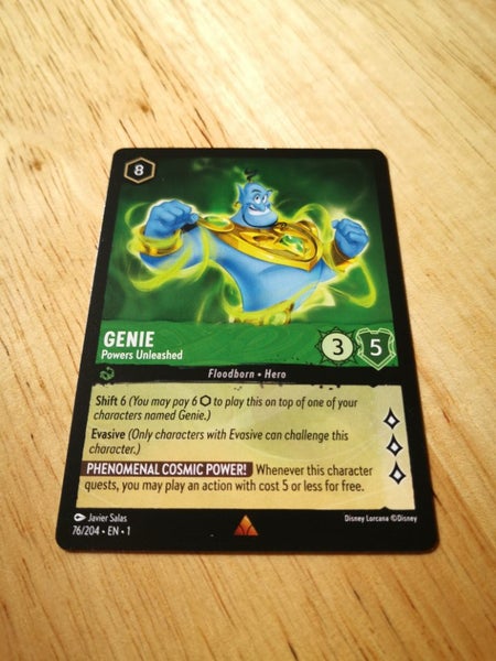 Genie, POwers Unleashed, Disney Lorcana, the first chapter Carousel 1