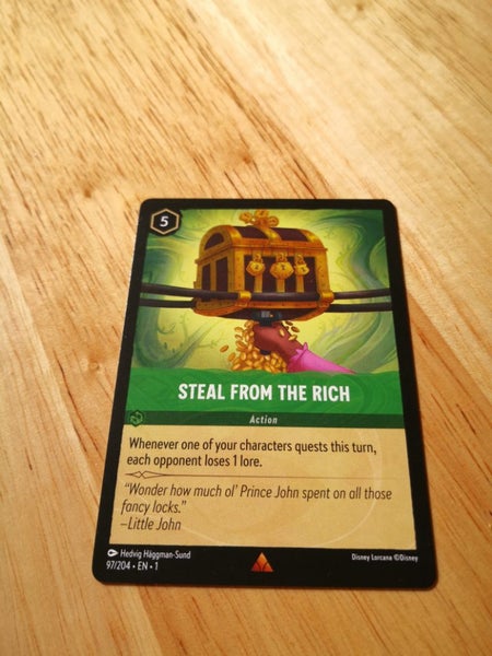 Steal from the rich, Disney Lorcana, the first chapter Carousel 1