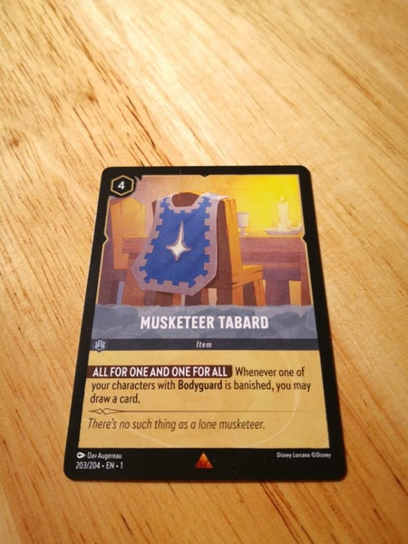 Musketeer Tabard, Disney Lorcana, the first chapter Carousel 1