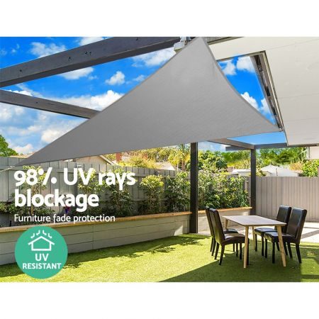 Sun Shade Sail Shadecloth Outdoor 280gsm 5x5x5m Carousel 1