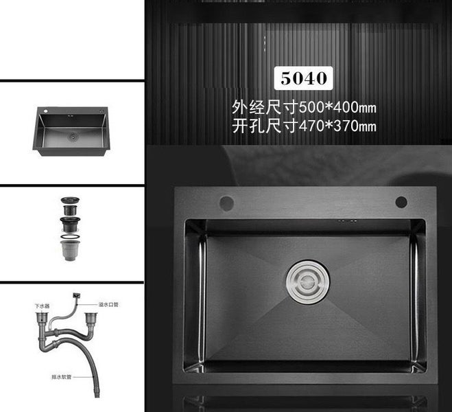 Single Bowl Kitchen Sink 500 * 400mm (Faucet Not Included) Carousel 3