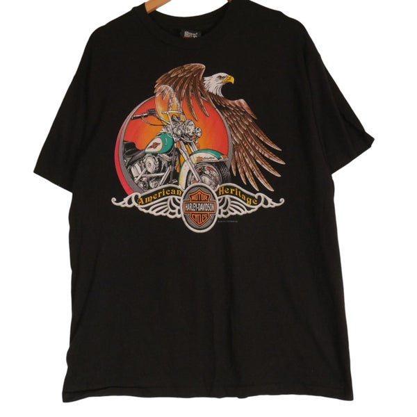 Vintage 1991 Harley Davidson Choppers World Tee XL Carousel 1