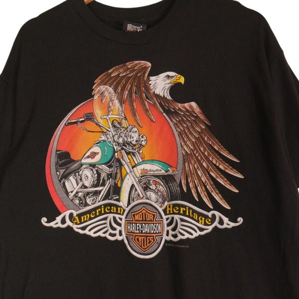 Vintage 1991 Harley Davidson Choppers World Tee XL Carousel 2