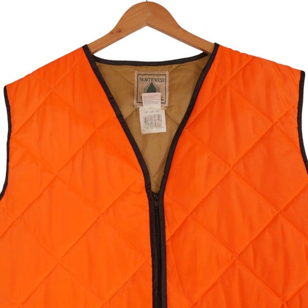 Vintage Northwest Territory Quilt Lined Hunting Vest Jacket XL Carousel 2
