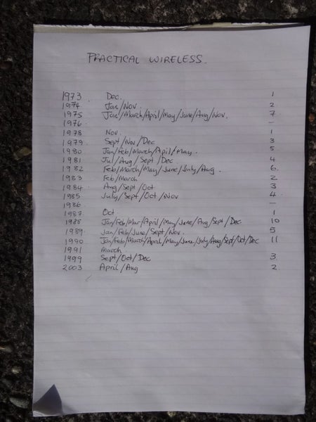 RADIO Books / Magazines X 70 'Practical Wireless' Carousel 7